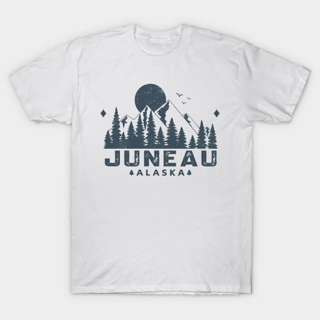 Juneau Alaska Mountain View T-Shirt by HomeSpirit